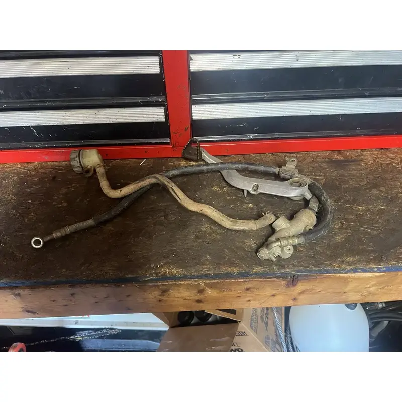 2006-2009 SUZUKI QUADRACER LTR 450 OEM REAR BRAKE MASTER CYLINDER LINE LEVER