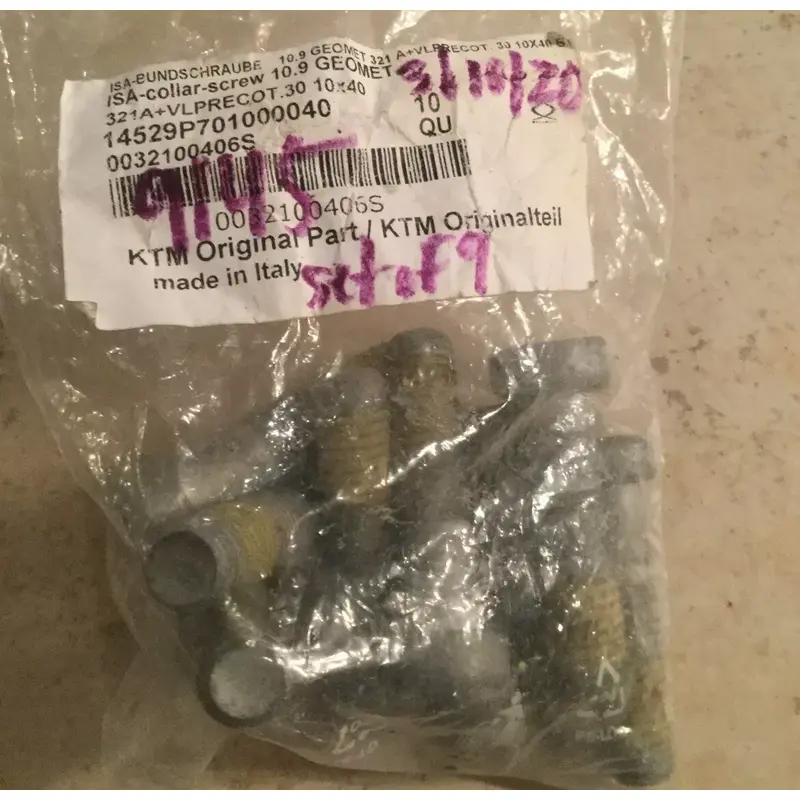 OEM KTM REAR BRAKE PEDAL PIVOT BOLT COLLAR SCREW 125 250 SX 200 250 EXC SET OF 9