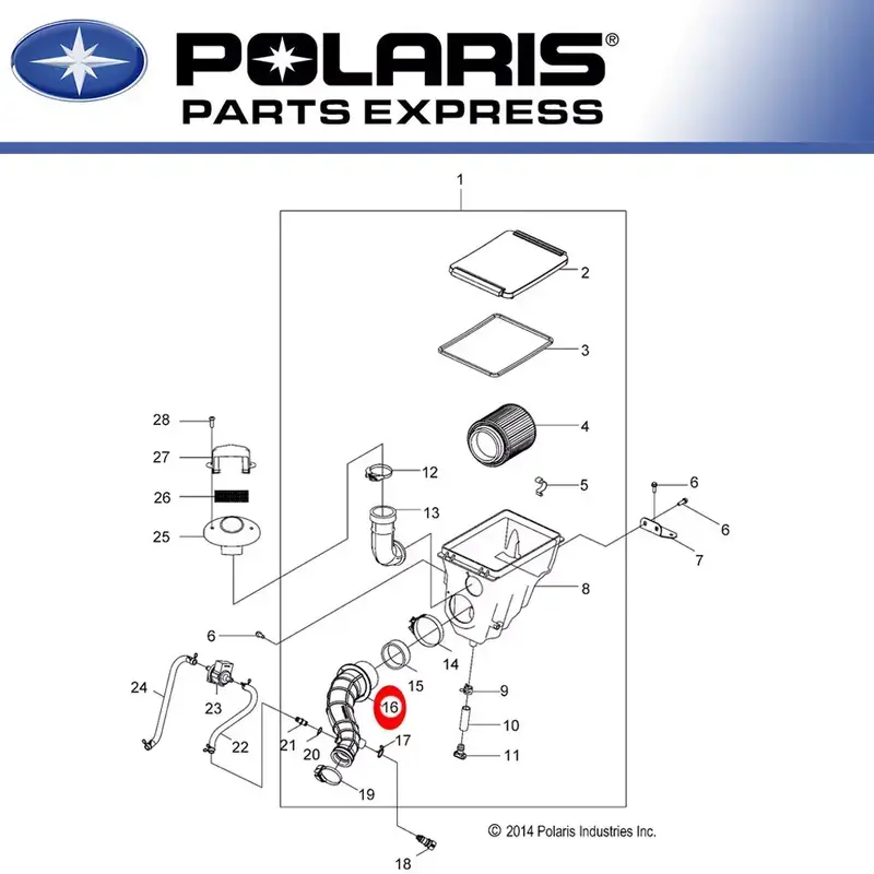NEW GENUINE POLARIS 2015-2021 RZR 170 AIR BOX BOOT 0455060 OEM
