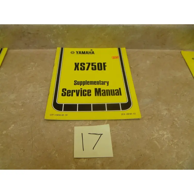 Yamaha 750 XS XF750-F Used Supplementary Service Manual 1979 #MAN17