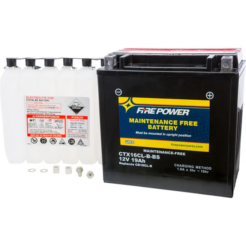 FIRE POWER BATTERY CTX16CL-B-BS MAINTENANCE FREE