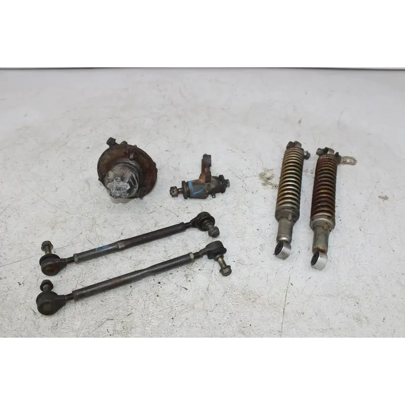 1988 YAMAHA CHAMP YFM100 FRONT STEERING KNUCKLES SET PAIR W/ TIE RODS & SHOCKS