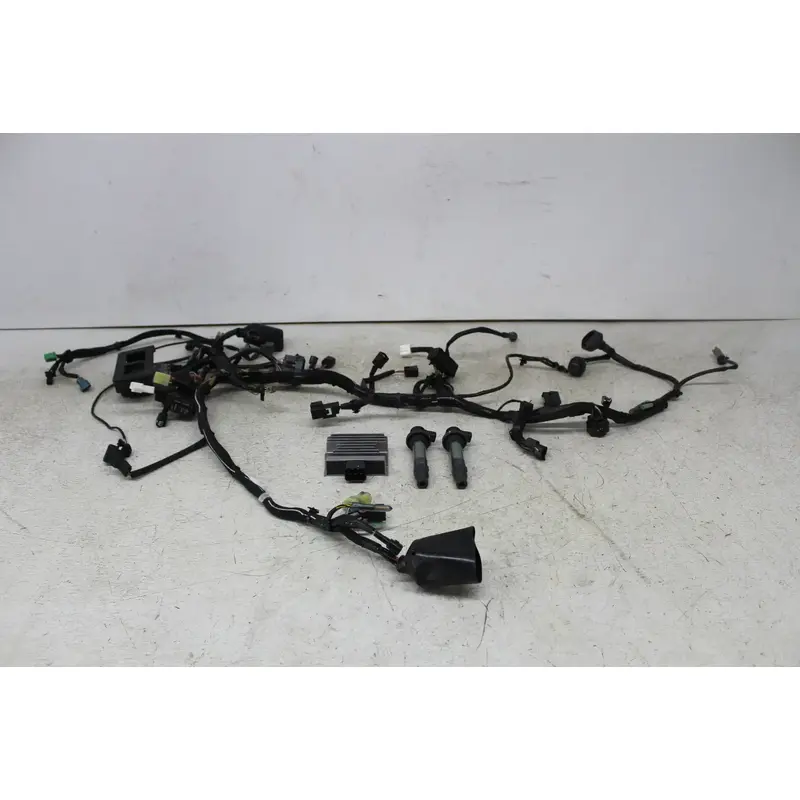 19 KAWASAKI NINJA 400 EX400 MAIN ENGINE WIRING HARNESS W/ COILS AND RECTIFIER