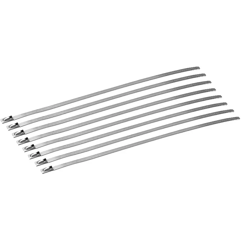 DEI LOCKING TIES STAINLESS STEEL 8" 8/PK