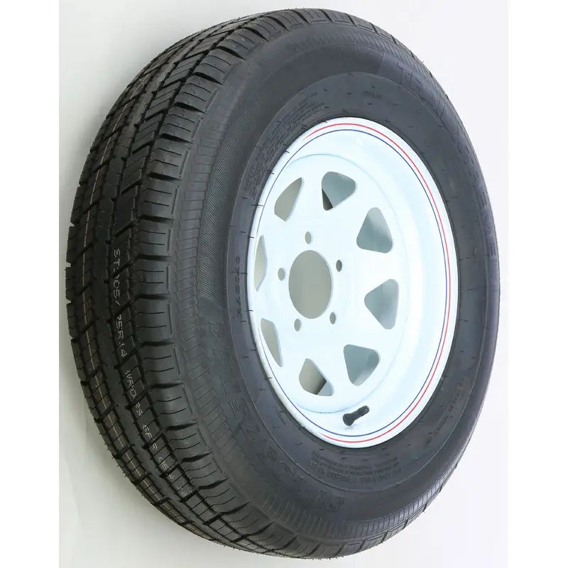 AWC TRAILER TIRE AND WHEEL ASSEMBLY WHITE