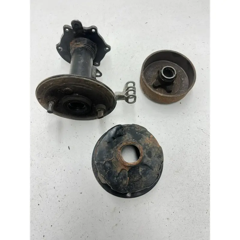97 1997 Yamaha Moto 4 Badger YFM 80 OEM Rear Axle Carrier Brake Drum Dust shield