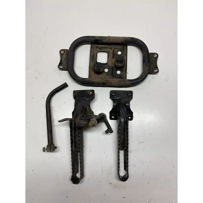1987 87 Kawasaki Bayou Klf 300 Foot Pegs Park Brake Skid Plate Free US Ship