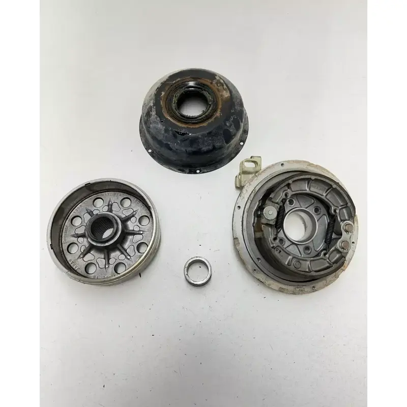 99 Kawasaki Prairie 300 KVF300 4x4 OEM Rear Back Brake Plate Drum Dust Cover Arm