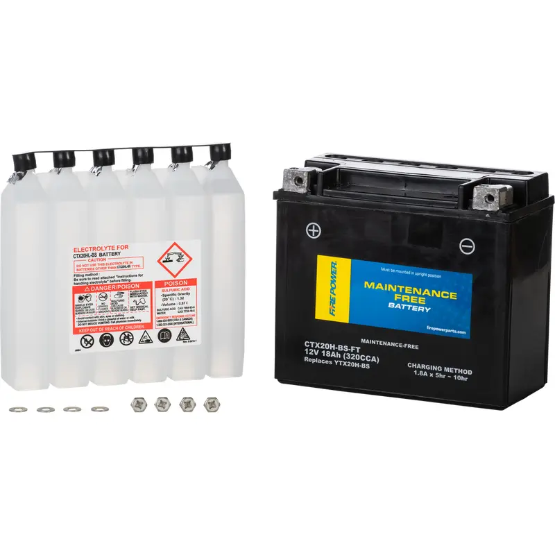 FIRE POWER BATTERY CTX20H-BS-FT MAINTENANCE FREE