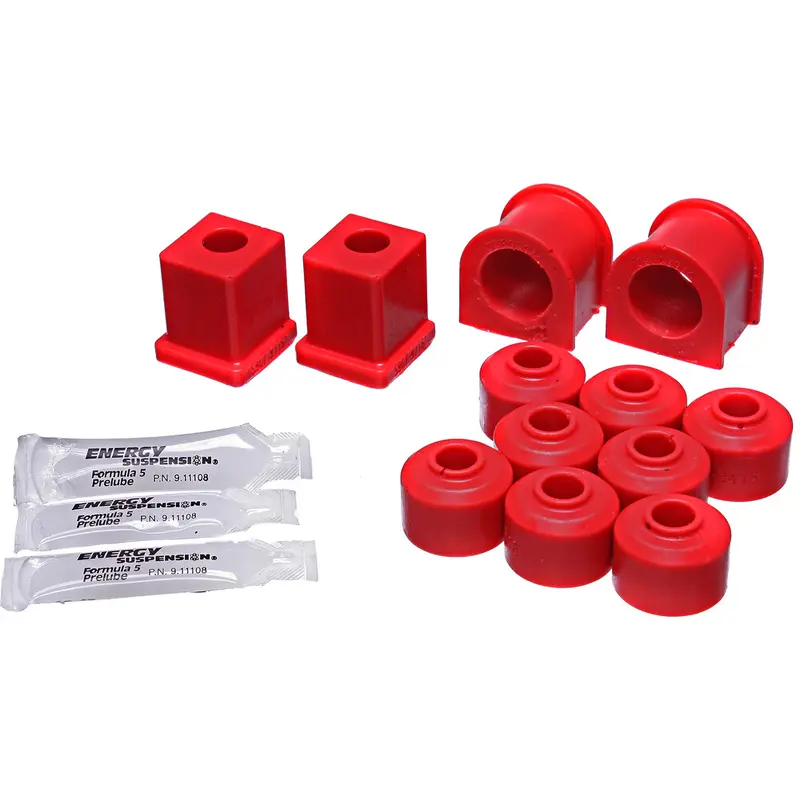ENERGY SUSP. SWAY BAR BUSH KIT FRONT/REAR RED POL