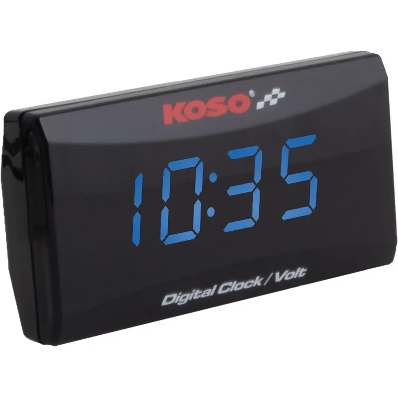 KOSO SUPER SLIM CLOCK / VOLT METER BLUE DISPLAY