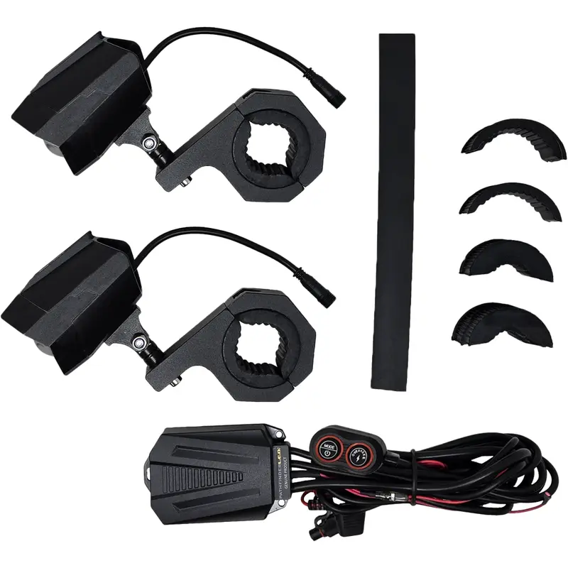 PATHFINDER DUAL SWITCHBACK LED LIGHTS BLACK WIRED REMOTE PR