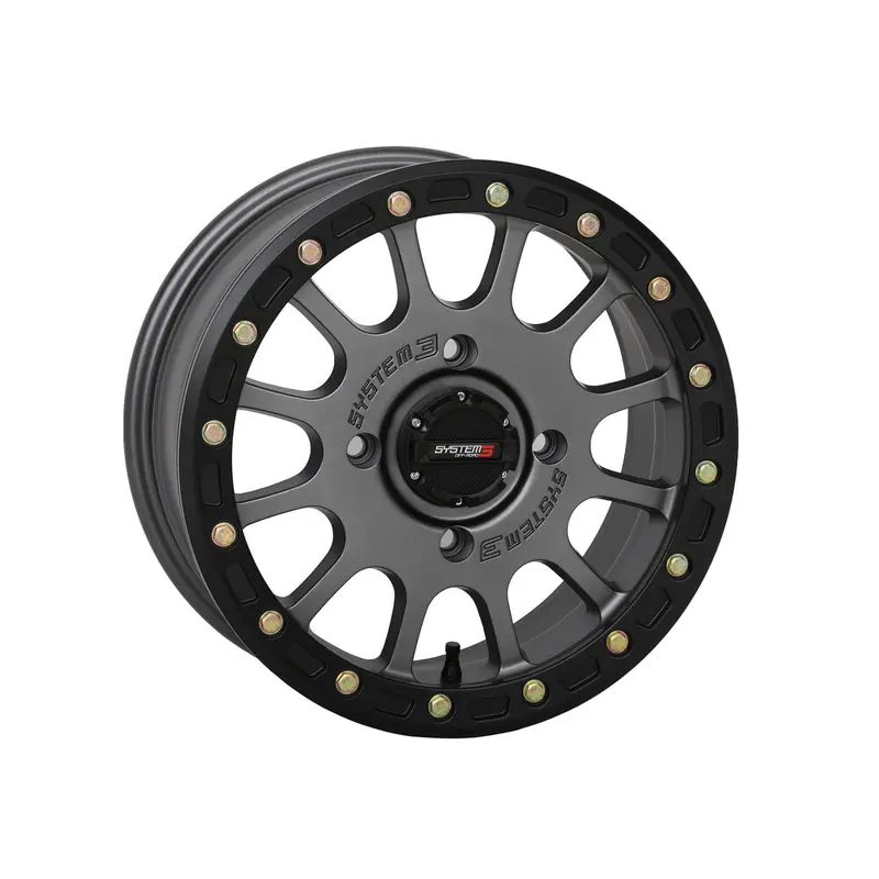 SYSTEM 3 SB5 BL WHEEL 14X7 5 2 ( 38MM) 4/137 MATTE GUNMETAL GREY