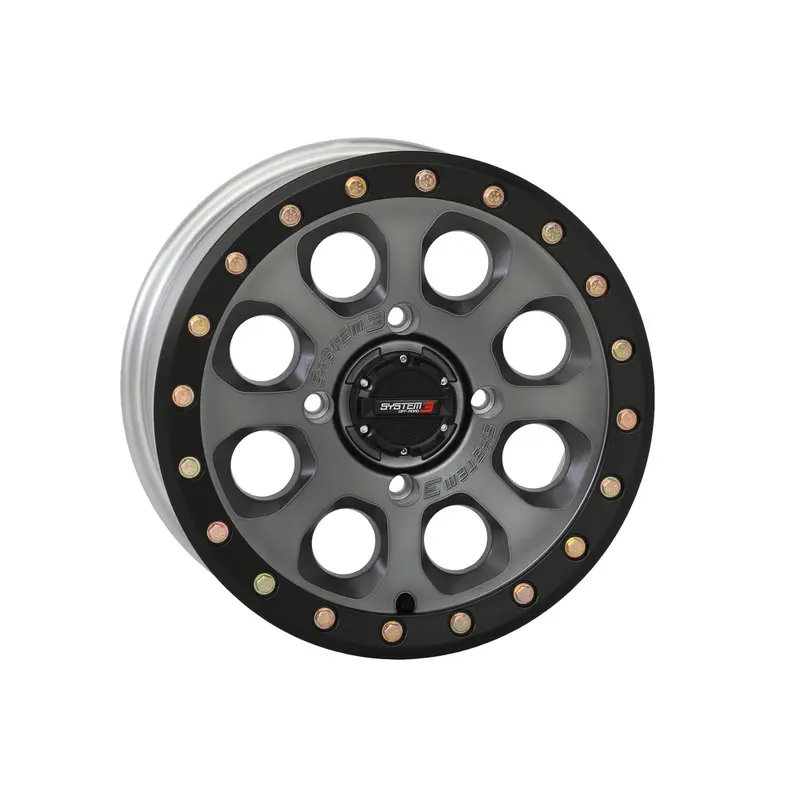 SYSTEM 3 SB7 BL WHEEL 14X7 4 3 ( 10MM) 4/137 MATTE TITANIUM