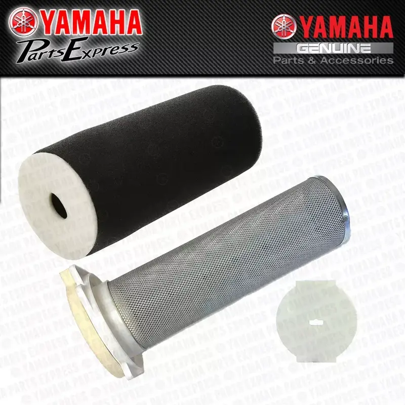 NEW YAMAHA WARRIOR RAPTOR WOLVERINE YFM 350 OEM AIR FILTER, GUIDE, & END CAP SET