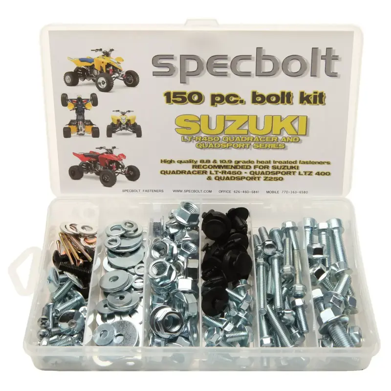 150pc SUZUKI LTR450 ATV Bolt Kit LTZ400 Quad plastic motor wheels frame exhaust