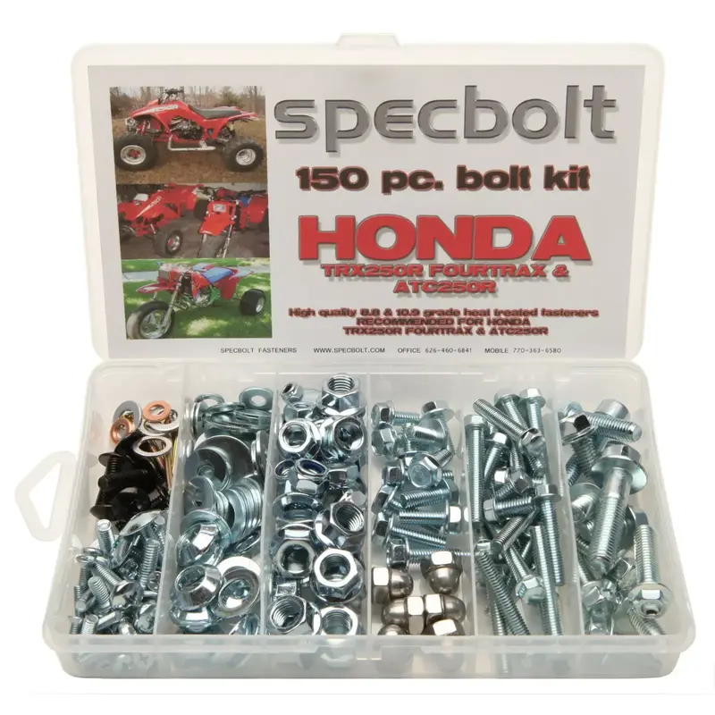 150pc Honda ATC250R TRX250R Bolt Kit for plastic body engine lug nuts bumper