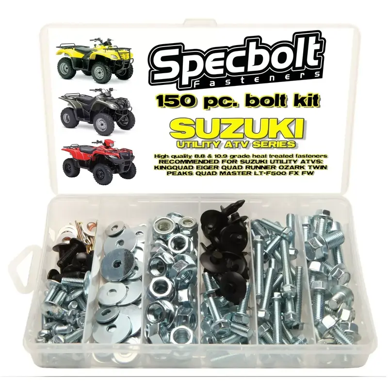 150pc SUZUKI UTIL ATV Bolt Kit LTA King Quad Runner Eiger LTF Ozark LT-& 4x4 2x4