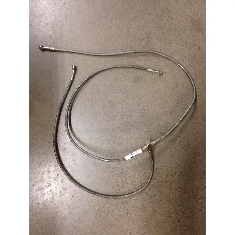 GALFER STAINLESS STEEL BRAIDED 60.5" FRONT BRAKE LINES HOSES KFX YFZ TRX LTR EX