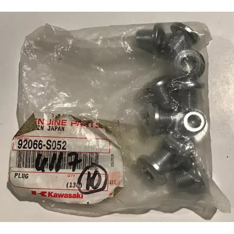 KAWASAKI OEM ENGINE COVER PLUG PLUGS ATV 2005 2006 KFX400 KFX 400 SET OF 10