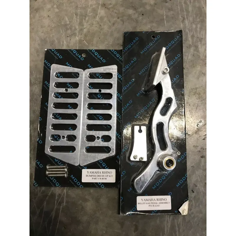 MODQUAD YAMAHA 450 660 700 RHINO BILLET GAS PEDAL BUMPER TRIM KIT