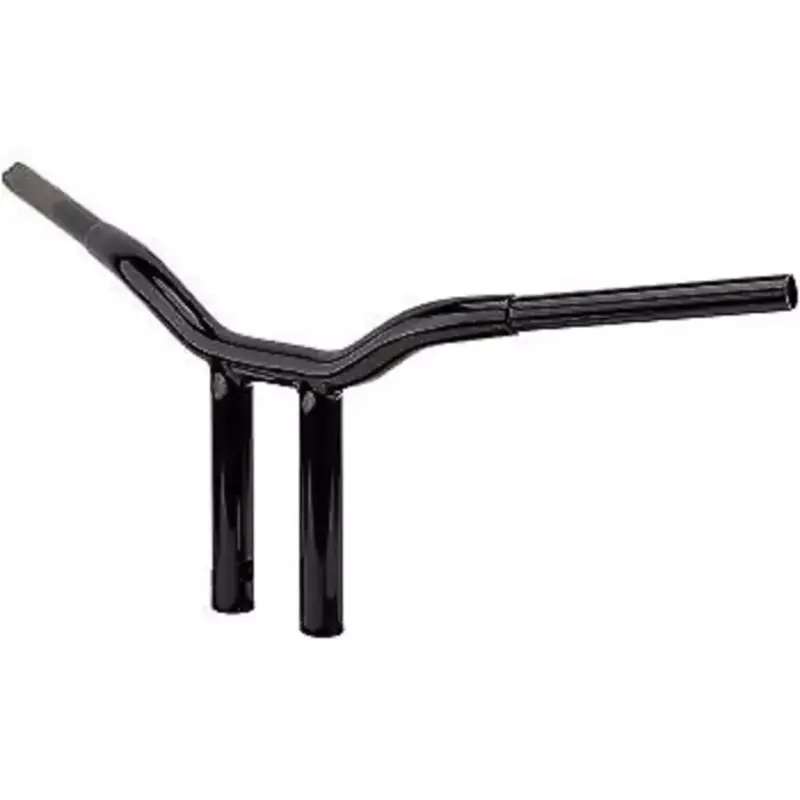 LA Choppers 8" Black 1-1/4" Kage Fighter Welded Straight-Riser Handlebars