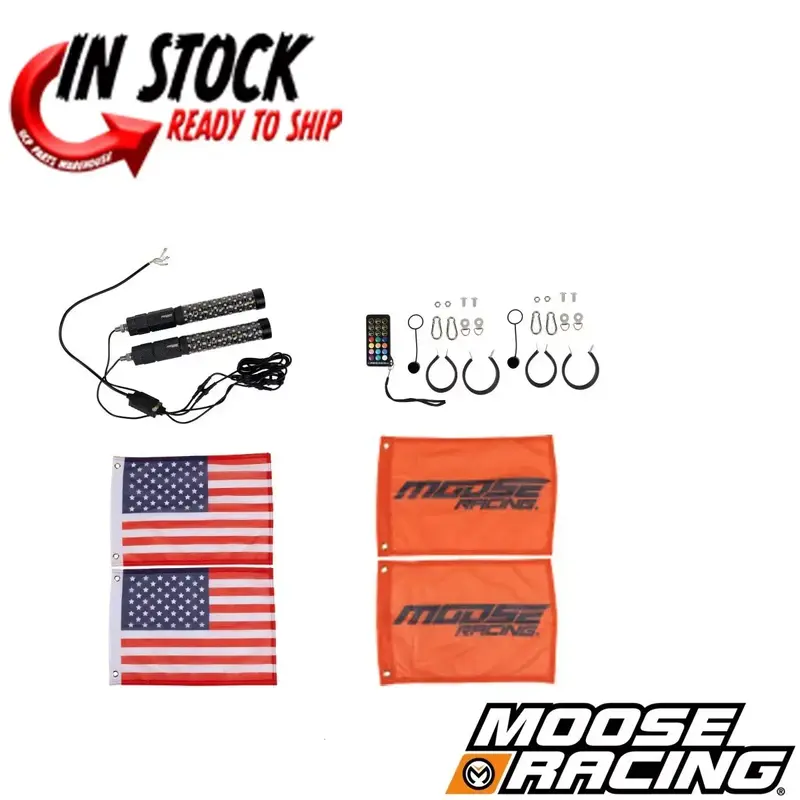 MOOSE RACING QUICK RELEASE 1' WHIP LIGHTS 2" INNER DIAMETER UTV SXS RZR X3