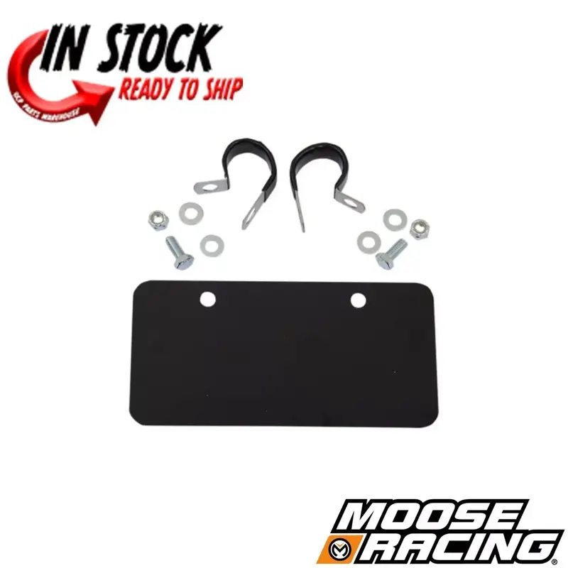 NEW MOOSE UNIVERSAL ATV LICENSE PLATE HOLDER HONDA KAWASAKI YAMAHA POLARIS