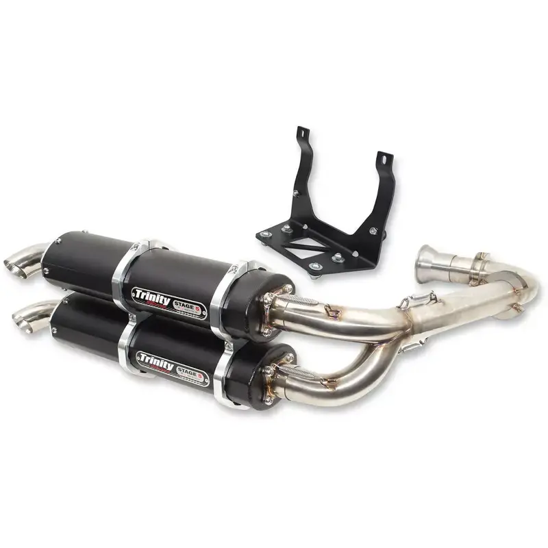 Trinity Racing STAGE 5 Dual Full Exhaust (Black) Maverick X3 (16-17) TR-4161D-BK