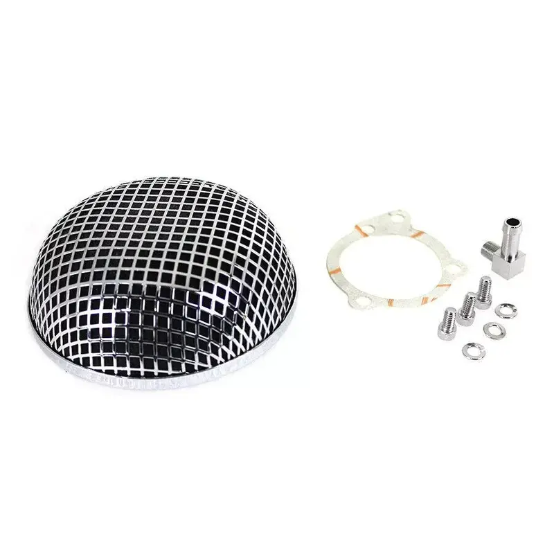 Wyatt Gatling Chrome Round Mesh Air Cleaner For S&S E Carburetor