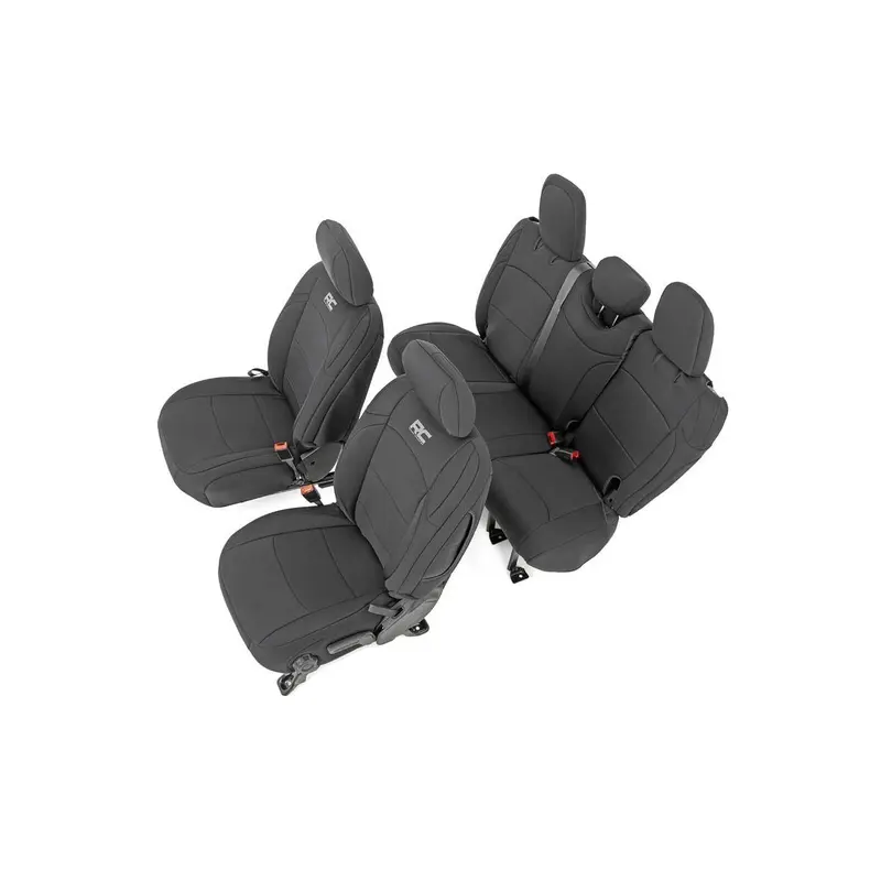 Seat Covers | Front and Rear w/ Armrest | Jeep Wrangler Unlimited 4WD (18-25) | 91012