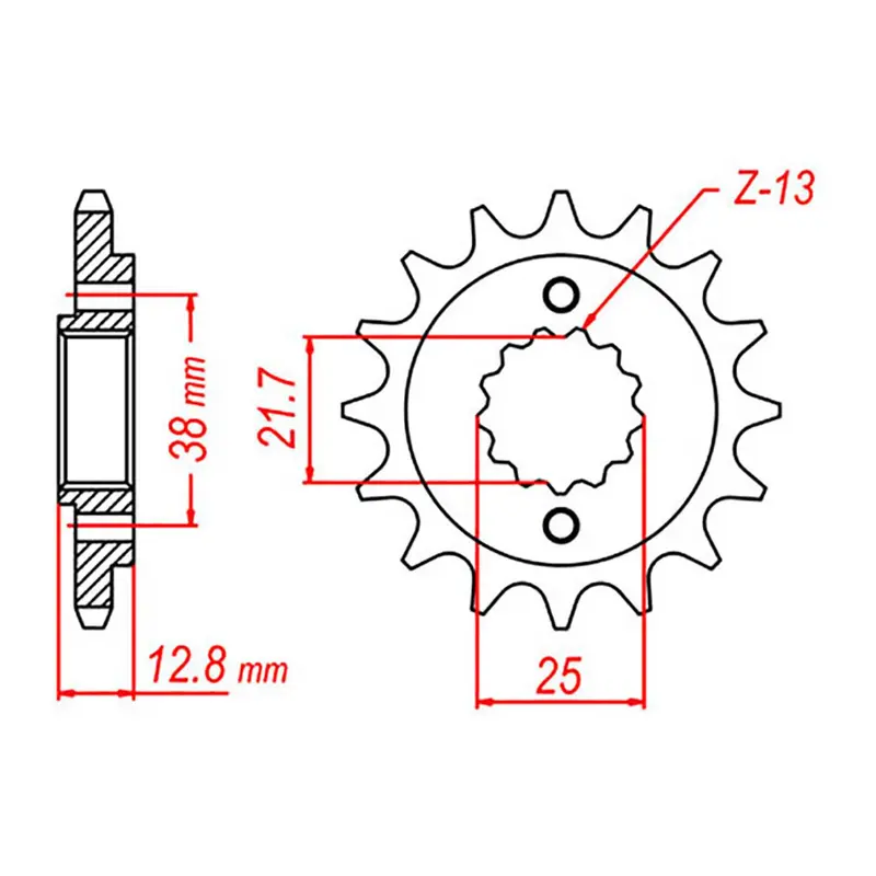 MTX 511 Steel Front Sprocket #520 (10-163)