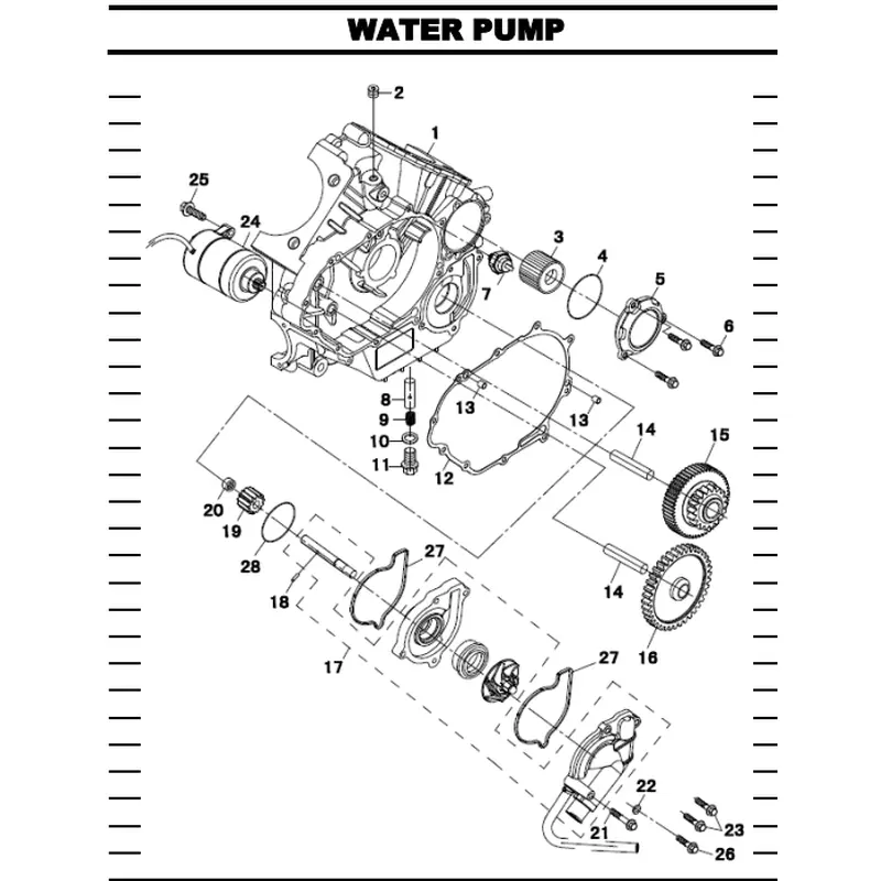 HiSUN - Left Crankcase Assy - P0120001120A0000