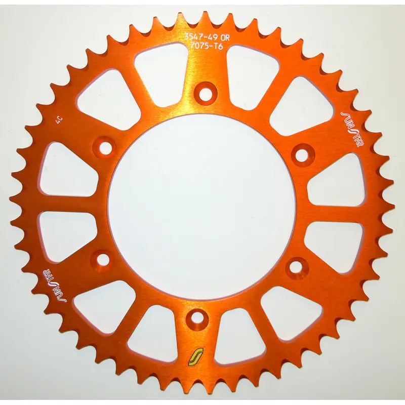 SUNSTAR SPROCKET REAR 48T ORANGE 5-354748OR
