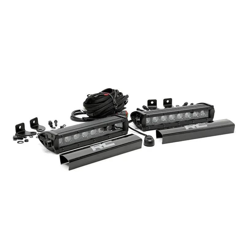 ROUGH COUNTRY 8-INCH CREE LED LIGHT BARS (PAIR | BLACK SERIES)