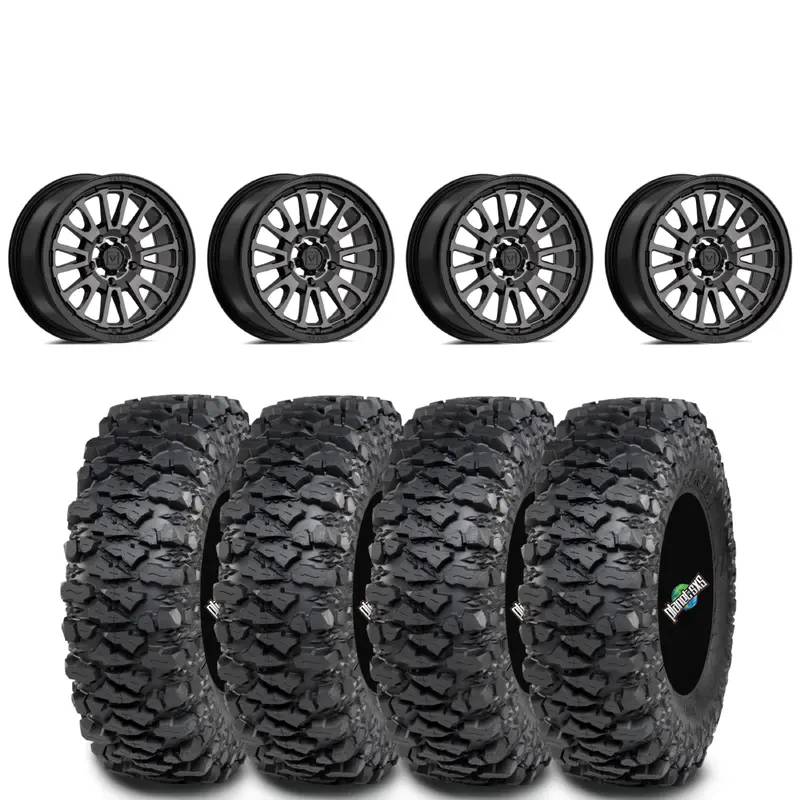 Valor Offroad V14 Dark Tint beadlock on ITP Savage XT | 5/4.5