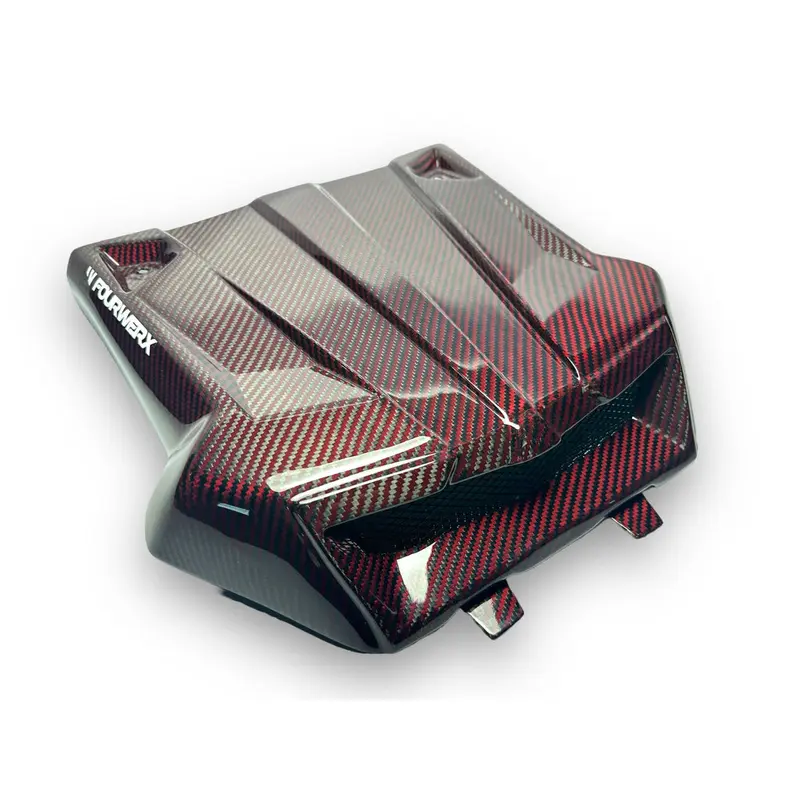 Fourwerx 20+ POLARIS RZR PRO XP / PRO R - "R23" 'RED WEAVE' CARBON FIBER HOOD