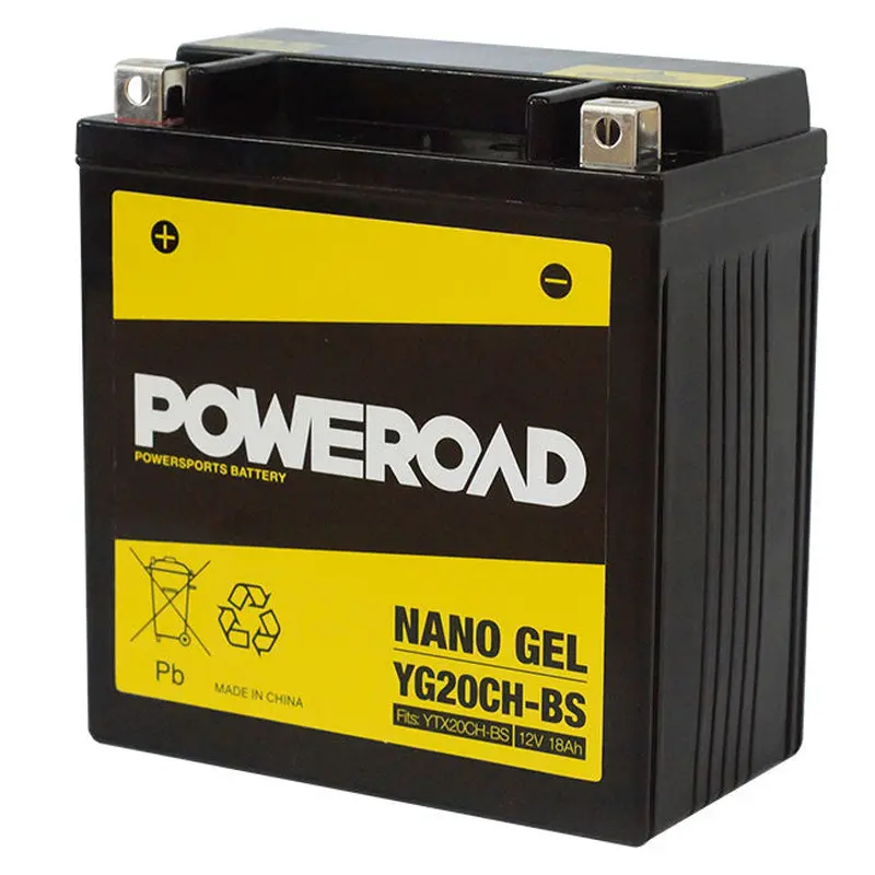 YG20CH-BS Non-DG Nano Gel Battery Poweroad. Alt: FTZ16BS ^ (CYG20CHBS)