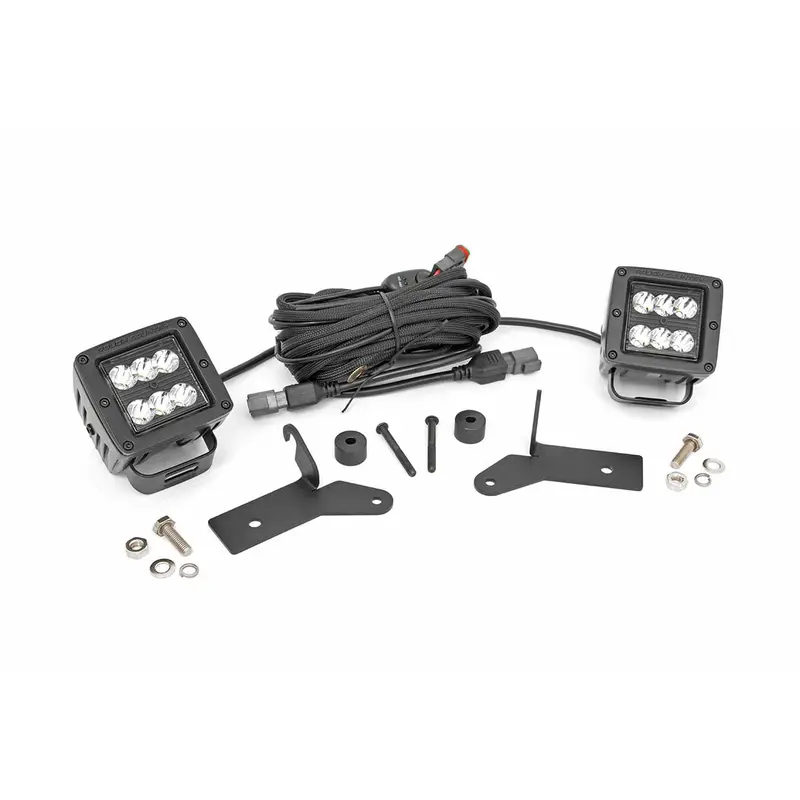 LED Light Kit | Hinge Mount | 2" Black Pair | Jeep Gladiator JT/Wrangler JL (18-25) | 70052
