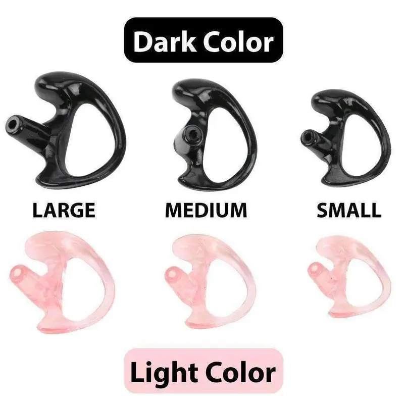 RUBBER EAR MOLD BUDS FOR ACOUSTIC TUBES (BLACK-LEFT SIDE)