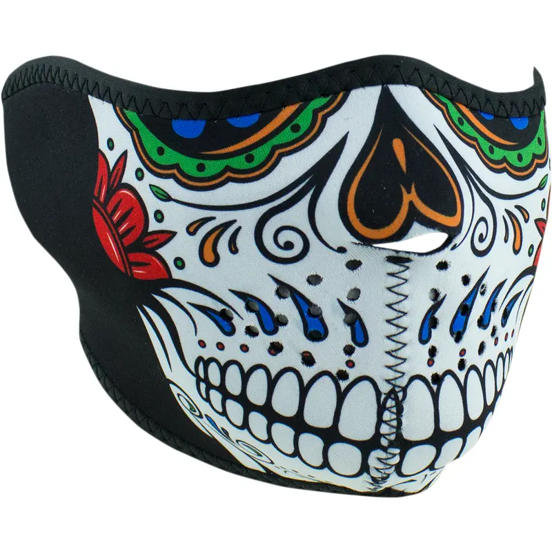 ZAN HEADGEAR Half Mask - Muerte Skull WNFM413H