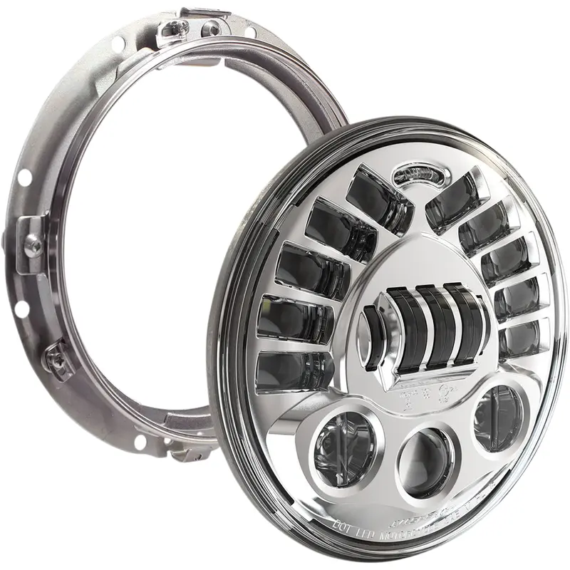 Custom Dynamics Adaptive Headlight with Mount - 7" - Chrome PB-7A-13-C