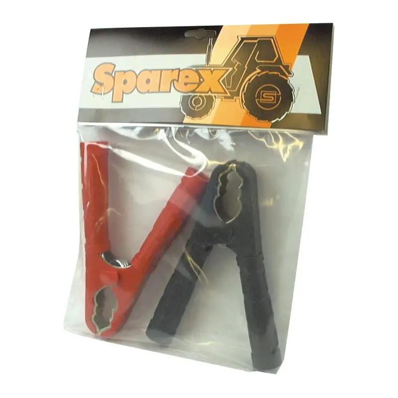 Jump Lead Cable Handles (Red and Black) - 180A (Agripak 2 pcs.) | Sparex Part No.S.4471