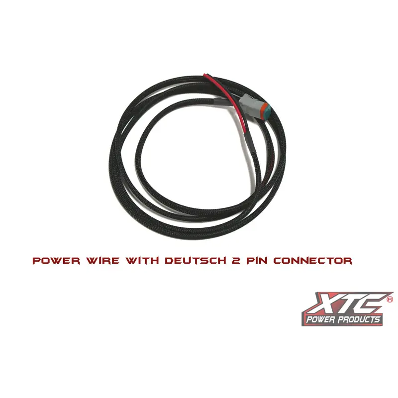 9' 18 Ga. Power Wire To 2 Pin Deutsch Connector
