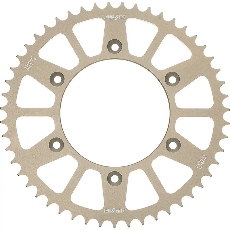 SUNSTAR REAR ALUMINUM SPROCKET 51T 5-139051