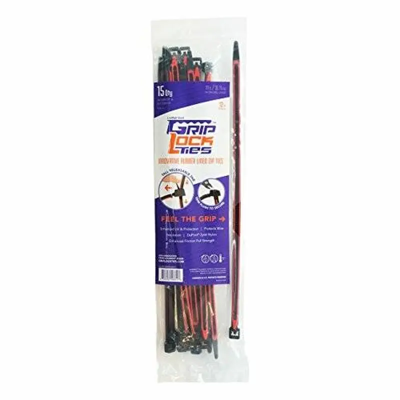 GripLockTies 12 inch, 70 pound, UV, 15 Count
