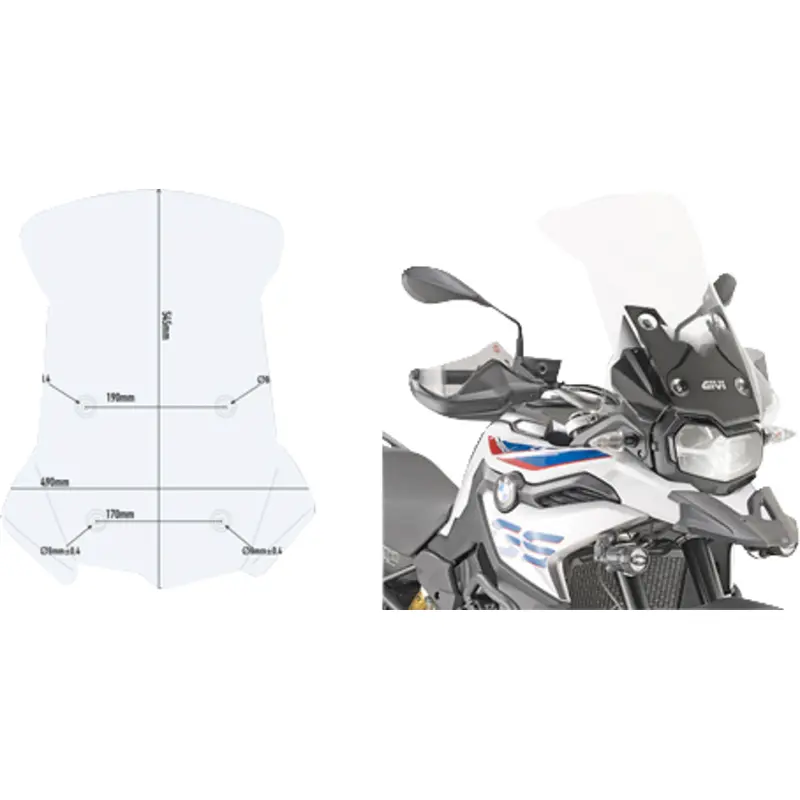 GIVI Windshield - Clear - BMW D5127ST