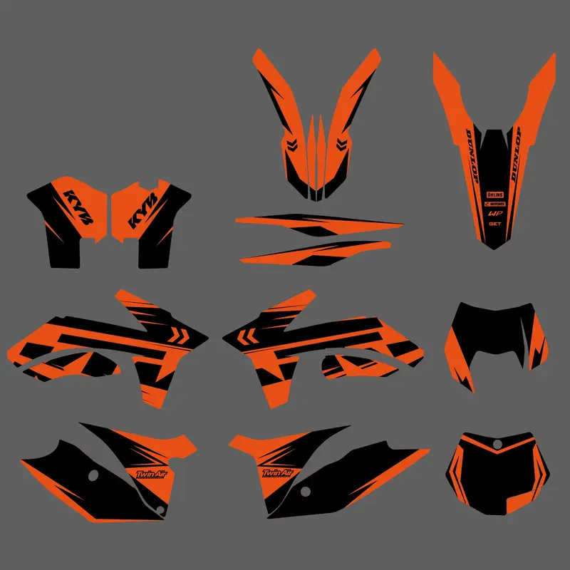 Motorcycle Graphics Background Decal Stickers For KTM 125-525 SX 2011-2012
