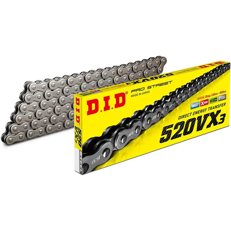 520VX3 x 102FB X'Ring solid bush chain w/ FJ clip link DID (520VX3102)