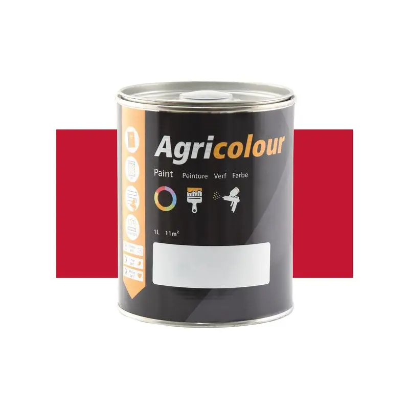Agricolour - Red Gloss Paint 1L Tin - Sparex Part No. S.83220